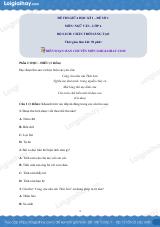 Đề thi giữa kì 1 Văn 6 Chân trời sáng tạo - Đề số 1